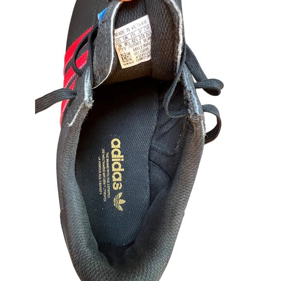 Men's Adidas Black and Red Samoa Size US 9 - Picture 3 of 8